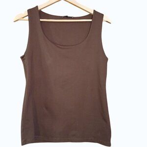ZARA Chocolate Brown Thick Stretch Lined Tank
